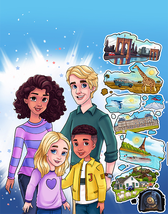 Children book cover illustration