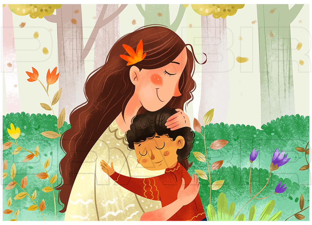 custom whimsical children book illustration