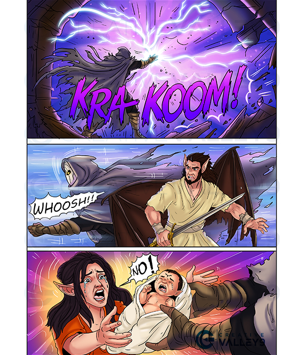 Comic book from a Fantasy story