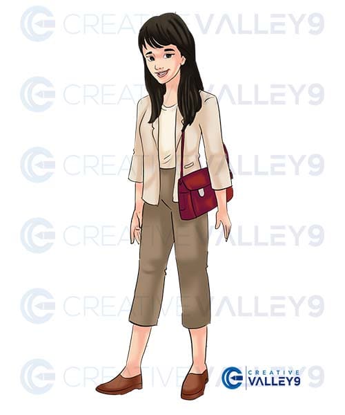 Children book character illustration