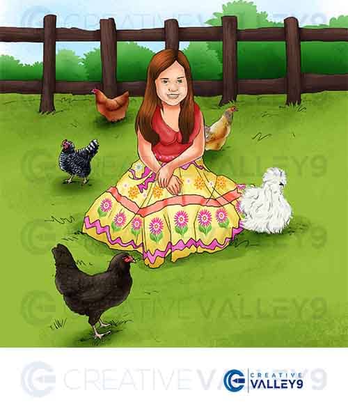 Kirsten and Her Chickens