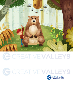 custom whimsical children book illustration