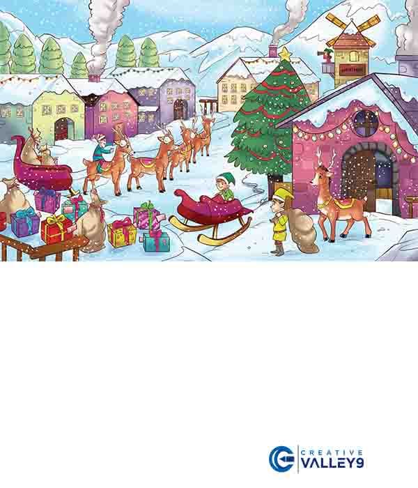 Santas Magical Reindeer children book