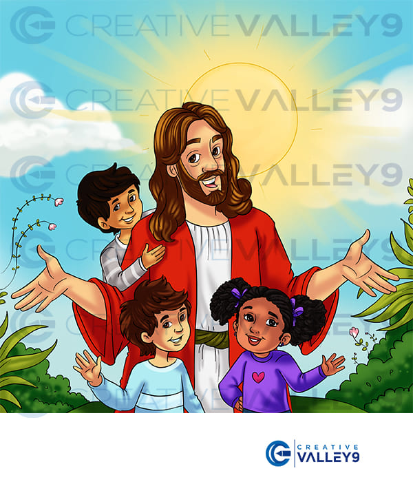 Jesus’ ABC’s story book illustration