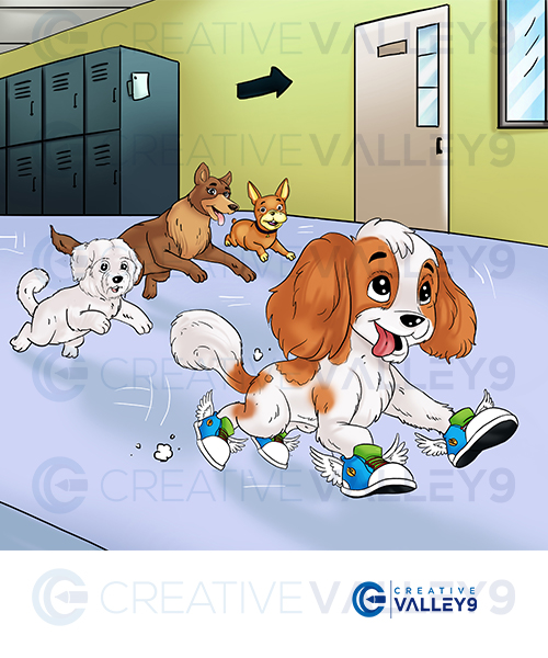 Carmelli Makes a New Friend children book illustration
