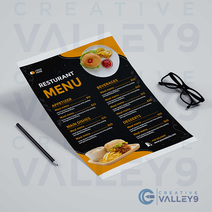 Resturent menu design
