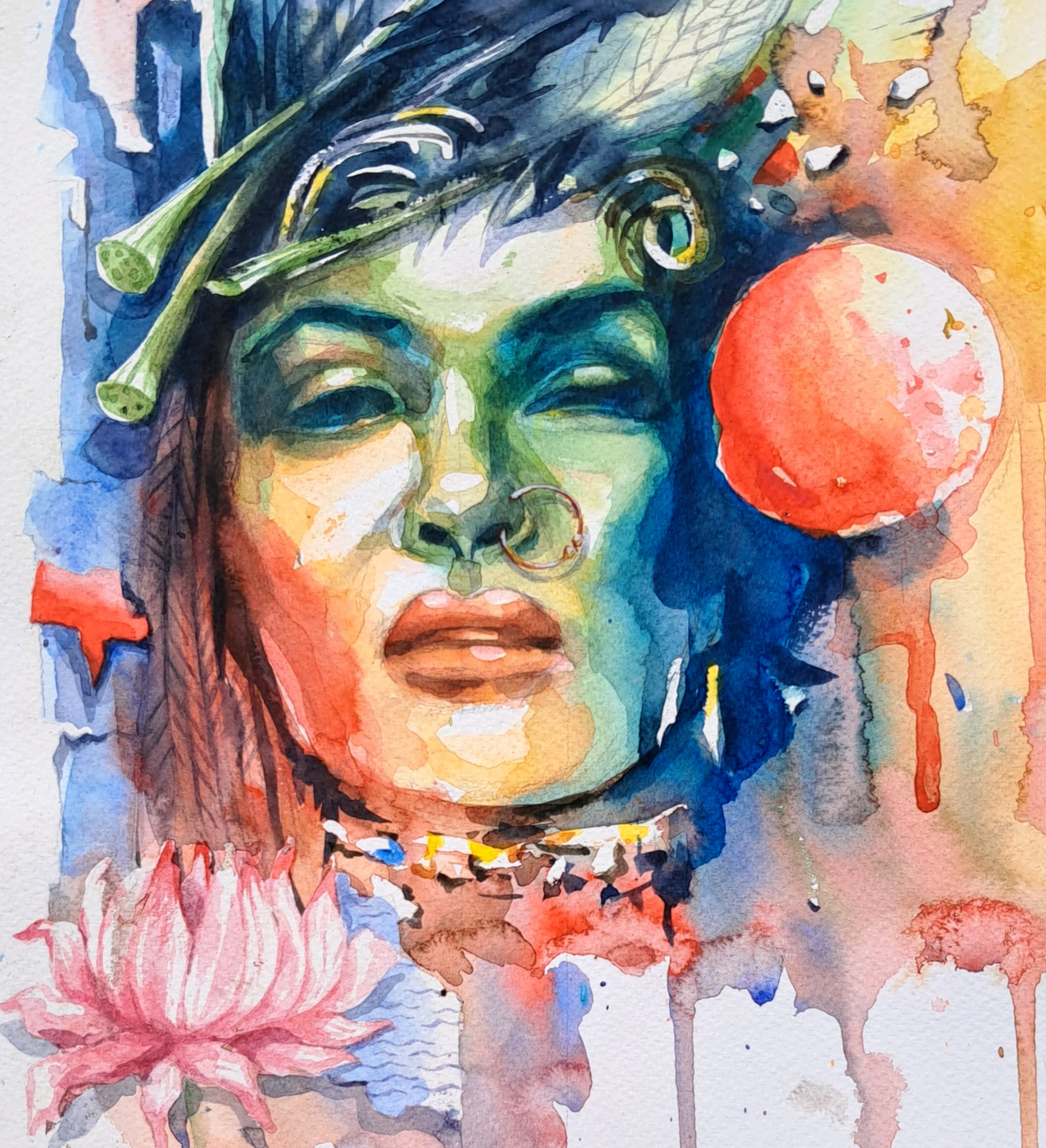 Mixed media paintings